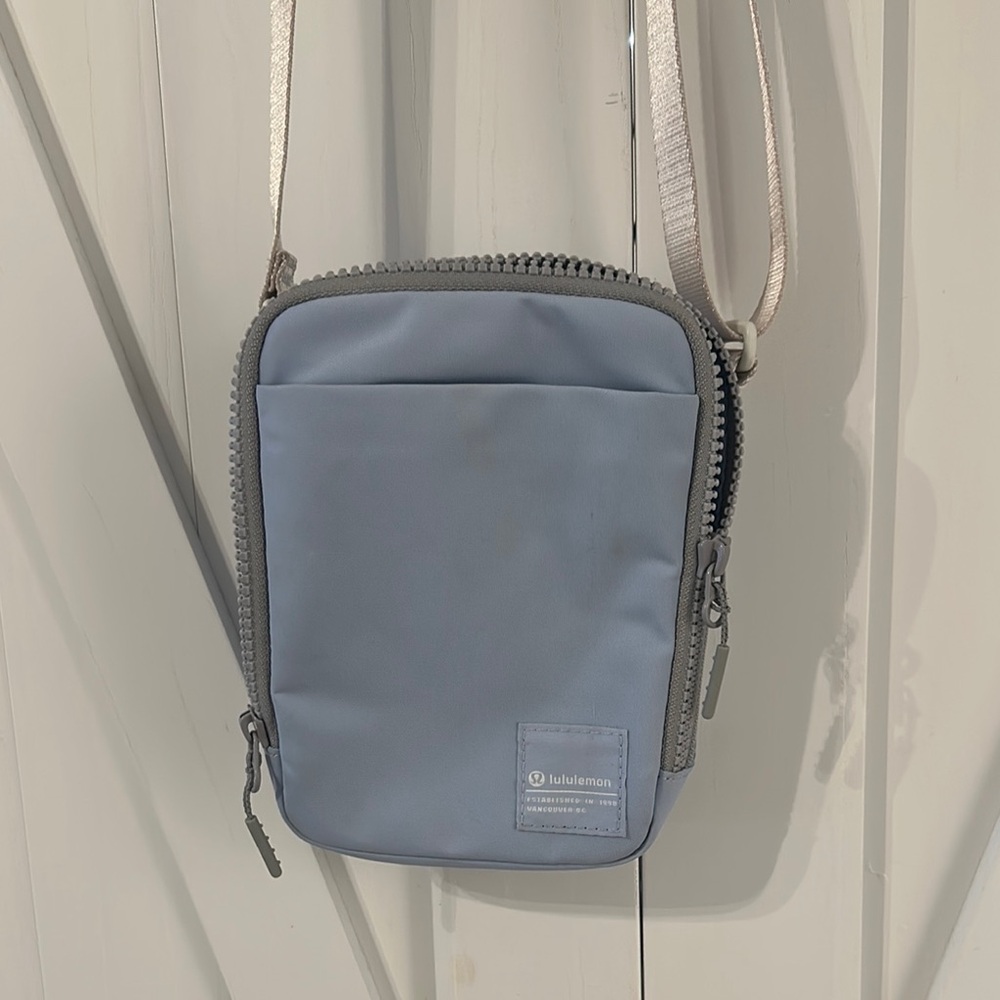 Barely used Lululemon athletica sky blue messenger bag